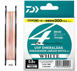 Плетеный шнур Daiwa Emeraldas Durasensor x4  White 0.4-150  - фото 22434