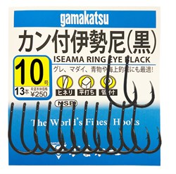 Крючок Gamakatsu Iseama Ring Eye Black №9 (14 шт.) - фото 26941