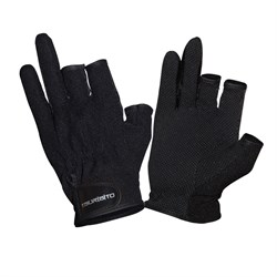 Перчатки Tsuribito SFG-8016 цвет черный (3 открытых пальцев) - фото 34245