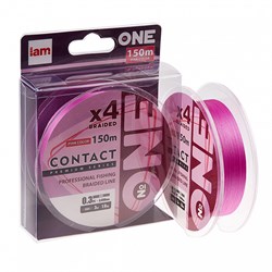 Плетёный шнур Iam №One Comtact x4 Pink 0.3PE 0.090мм 150м тест 1.6кг - фото 53768