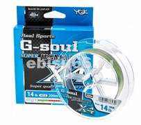 Плетеный шнур YGK G-soul SUPER Jigman x4 200m  №1.0 18lb