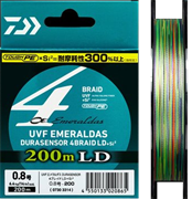 Плетеный шнур Daiwa Emeraldas Durasensor x4  LD 0.6-200м 4.7кг(10lb) 