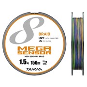 Плетеный шнур Daiwa UVF MEGASENSOR X8  1.0 150м 6кг(17lb)