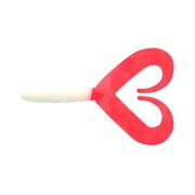 Мягкая приманка Yaman Loop-Two 4 цвет-#05 White with red tail (уп.5шт)